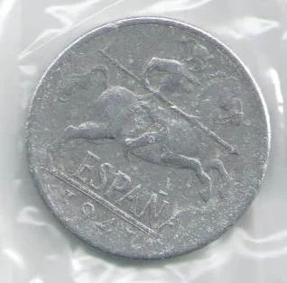 Лот: 14386810. Фото: 1. Испания 10 центов 1941 (60-2). Европа