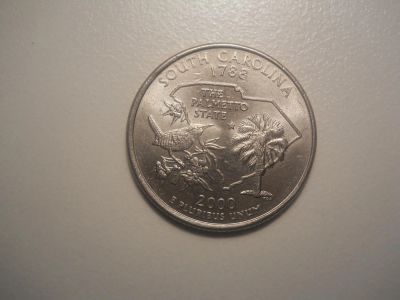 Лот: 5296502. Фото: 1. 25 центов США (квотер). Штат Южная... Америка