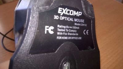 Лот: 5345966. Фото: 1. Мышь Excomp 3D Optical mouse CM102. Клавиатуры и мыши