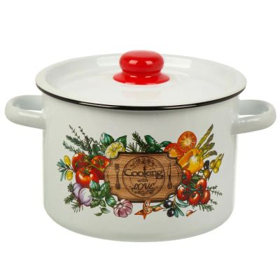 Лот: 25545404. Фото: 1. Кастрюля эмалированная сталь... Кастрюли