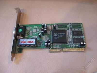 Лот: 138933. Фото: 1. Старенькая видюха AGP S3 Trio... Видеокарты