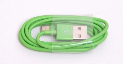 Лот: 3247572. Фото: 1. Зеленый дата-кабель для iPhone... Дата-кабели, переходники