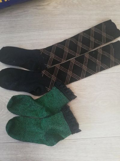 Лот: 14329894. Фото: 1. Детские нарядные носочки и теплые. Чулочно-носочные изделия