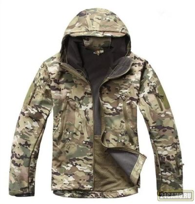 Лот: 13029459. Фото: 1. Куртка SoftShell акулья кожа... Верхняя одежда