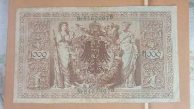 Лот: 25386041. Фото: 1. Германия 1000 марок 1910г.№ Nr8465967В. Германия и Австрия