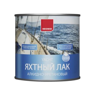 Лот: 24081908. Фото: 1. Лак Neomid, яхтный, полуматовый... Краски, лаки, растворитель