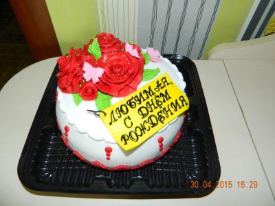Лот: 6047771. Фото: 1. ТОРТ С Розами. Торты, пирожные