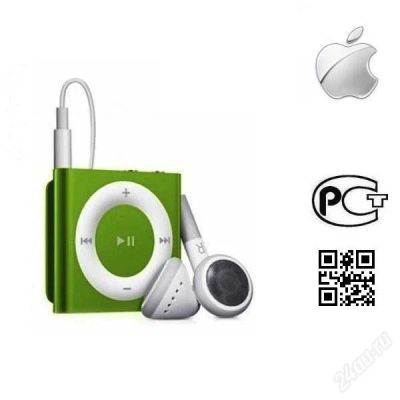 Лот: 2076460. Фото: 1. Apple iPod Shuffle 4G MC750RP... Плееры