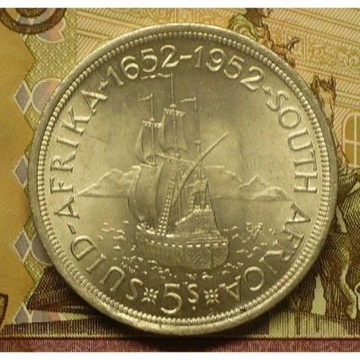 Лот: 25009164. Фото: 1. ЮАР 5 шиллингов 1952 г. Африка