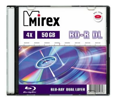 Лот: 7945830. Фото: 1. Диск BD-R DL MIREX 50 Gb, 4x... CD, DVD, BluRay