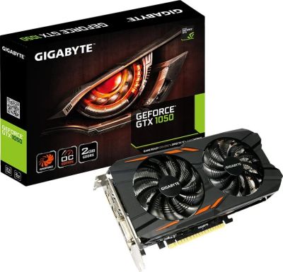 Лот: 11708049. Фото: 1. Gigabyte GeForce GTX 1050 OC... Видеокарты