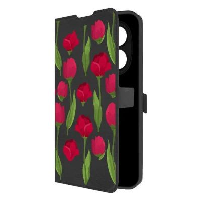 Лот: 25380567. Фото: 1. Чехол Krutoff Eco Book "Розы паттерн... Чехлы, бамперы