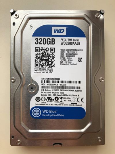 Лот: 20965932. Фото: 1. Неисправный IDE 320Gb Wesbern... Жёсткие диски (HDD)