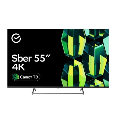Лот: 24387442. Фото: 1. Телевизор Sber SDX-55U4125 4K... Телевизоры