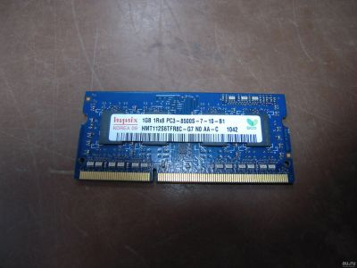 Лот: 13771755. Фото: 1. SO DDR3 1GB Hynix PC8500. Память... Оперативная память