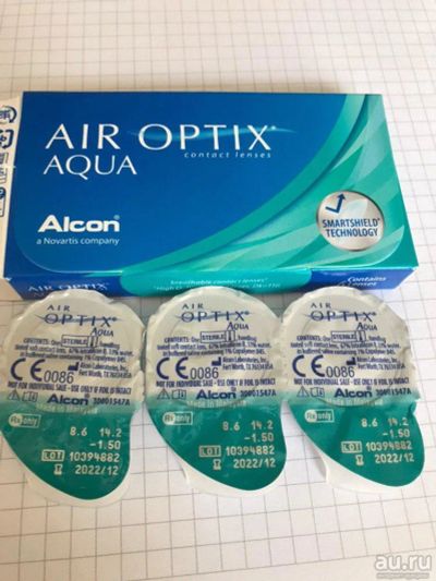 Лот: 14357778. Фото: 1. Alcon air optix aqua Контактные... Контактные линзы