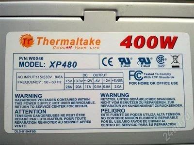 Лот: 301836. Фото: 1. Блок питания (БП) Thermaltake... Корпуса, блоки питания