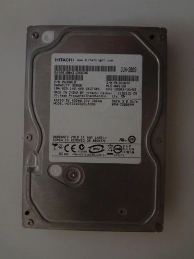Лот: 4182719. Фото: 1. HDD 320.0 Gb SATA-II 300 Hitachi... Жёсткие диски (HDD)