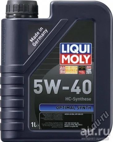 Лот: 13639489. Фото: 1. Liqui Moly Optimal Synth 5W-40... Масла, жидкости