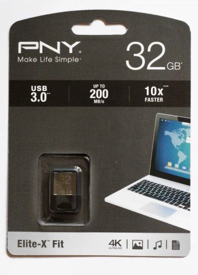 Лот: 11042078. Фото: 1. USB флешка PNY Elite-X Fit 3.0... USB-флеш карты