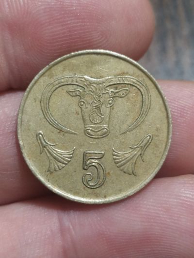 Лот: 18923920. Фото: 1. Кипр . 5 центов. 1987г. Америка