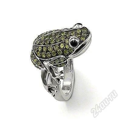 Лот: 2002668. Фото: 1. Thomas Sabo Кольцо "Лягушка". Кольца, перстни