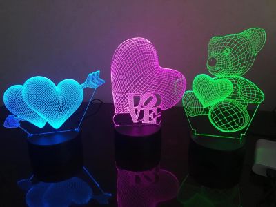 Лот: 11066325. Фото: 1. 3d ночник с сенсорным датчиком. Другое (сувениры, подарки)
