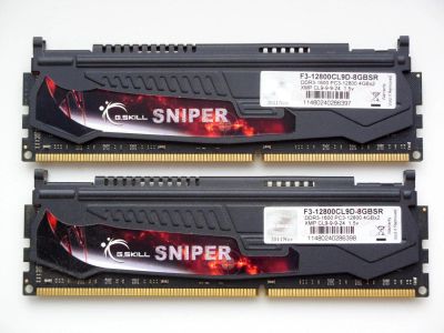 Лот: 3314025. Фото: 1. 8Gb (2 x 4Gb) G.SKILL Sniper PC3-12800... Оперативная память