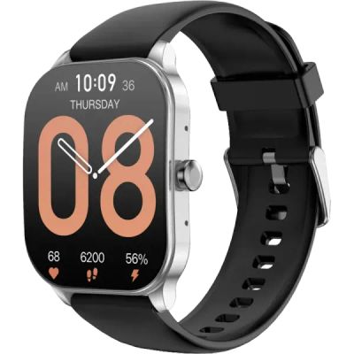 Лот: 22222046. Фото: 1. Умные часы Amazfit Pop 3S, серебристые... Смарт-часы, фитнес-браслеты, аксессуары