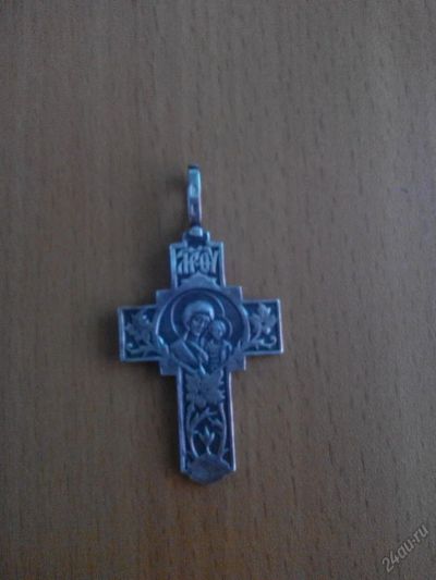 Лот: 5805440. Фото: 1. Крест серебрянный. Кулоны, подвески