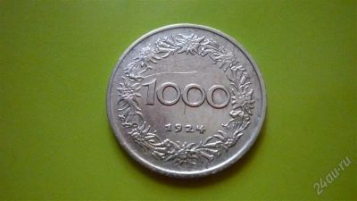 Лот: 1355995. Фото: 1. 1000 крон 1924 г. Австрия. Германия и Австрия