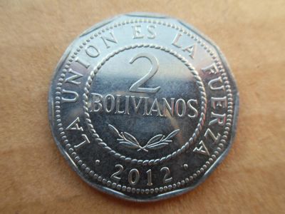Лот: 11197488. Фото: 1. Боливия 2 боливиано 2012. Америка