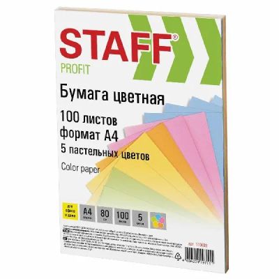 Лот: 24513126. Фото: 1. Бумага Staff А4, 80 г/м, 100 листов... Бумага