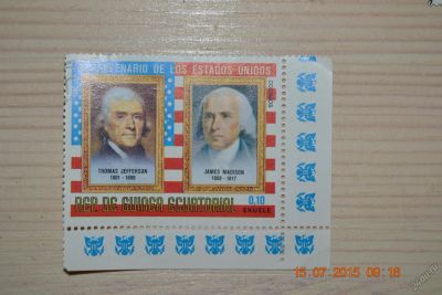 Лот: 5820515. Фото: 1. Марка Экваториальной Гвинеи 1975г... Марки