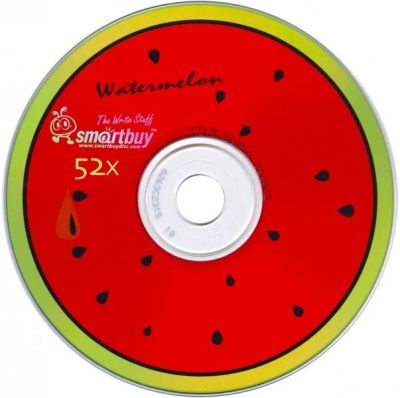 Лот: 17909195. Фото: 1. Диск CD-R SMART BUY 52x Fresh-Watermelon... CD, DVD, BluRay