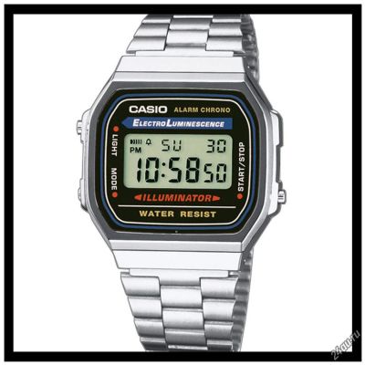 Лот: 4617355. Фото: 1. Casio Silver Tone A168WA retro... Оригинальные наручные часы
