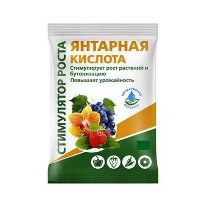 Лот: 23557715. Фото: 1. Янтарная кислота, натуральный... Садовые цветы