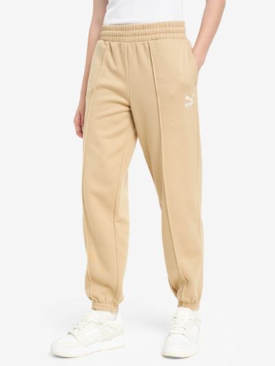 Лот: 24430352. Фото: 1. Брюки женские PUMA Classics, Бежевый. Спортивные брюки, штаны