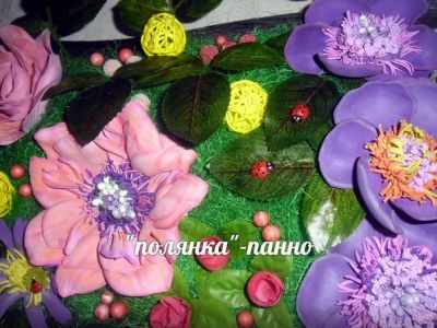 Лот: 5260801. Фото: 1. панно ручной работы- фиолетовая... Другое (ручная работа)