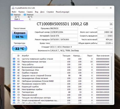 Лот: 25518627. Фото: 1. SSD 1Tb Crucial BX500. SSD-накопители