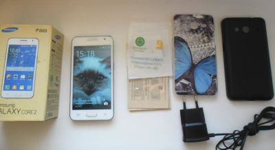 Лот: 10674914. Фото: 1. Samsung Galaxy Core 2 Duos (SM-G355H... Смартфоны