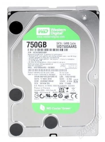 Лот: 999149. Фото: 1. Новый жесткий диск SATAII 750Gb... Жёсткие диски