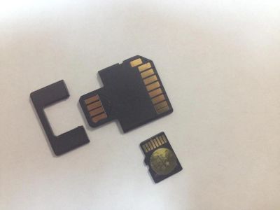 Лот: 5695074. Фото: 1. USB-SD адаптер с картой Micro... Карты памяти