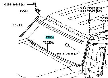 Лот: 4600147. Фото: 1. Молдинг стекла ветрового на Toyota... Другое (автозапчасти)