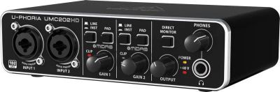 Лот: 14034795. Фото: 1. аудиокарта behringer umc202hd... Микшеры, предусилители, микрофонные эффекты