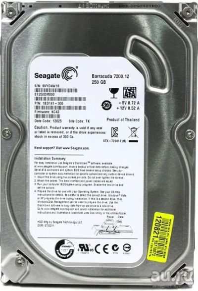 Лот: 9298603. Фото: 1. HDD 250 Gb SATA 6Gb / s Seagate... Жёсткие диски