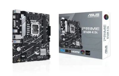 Лот: 21450496. Фото: 1. ASUS PRIME B760M-K D4 Новая Гарантия... Материнские платы