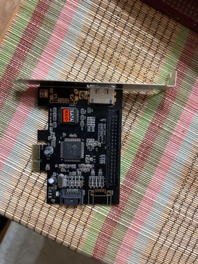 Лот: 24384572. Фото: 1. Плата расширения PCIe 1x to IDE. Платы расширения, контроллеры, доп. порты