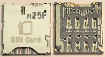 Лот: 9450695. Фото: 1. Коннектор SIM HTC One S/8S/Desire... Шлейфы, разъёмы