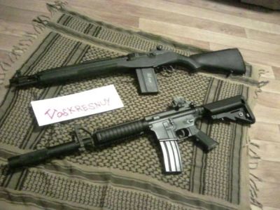 Лот: 6859842. Фото: 1. страйкбольная винтовка M14 socom. Пейнтбол, страйкбол